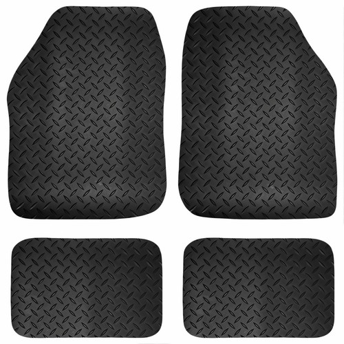 Pcs car mats rubber black - 4,