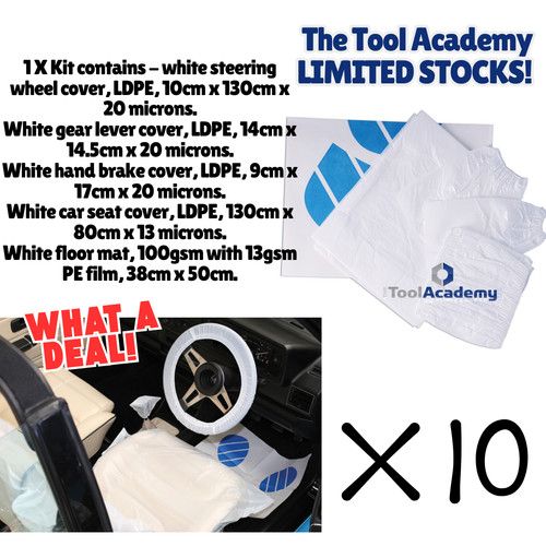 10x disposable car care kits - care,